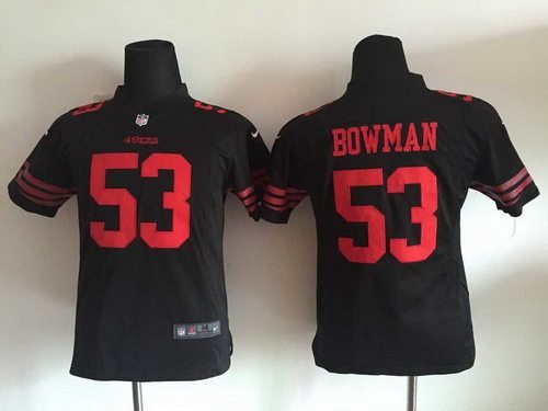 Youth San Francisco 49ers #53 NaVorro Bowman 2015 Nike Black Game Jersey inbean