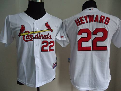 Youth St. Louis Cardinals #22 Jason Heyward White Jersey inbean